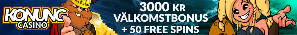 Konung Casnio 100% upp till 3000 kronor på första insättningen