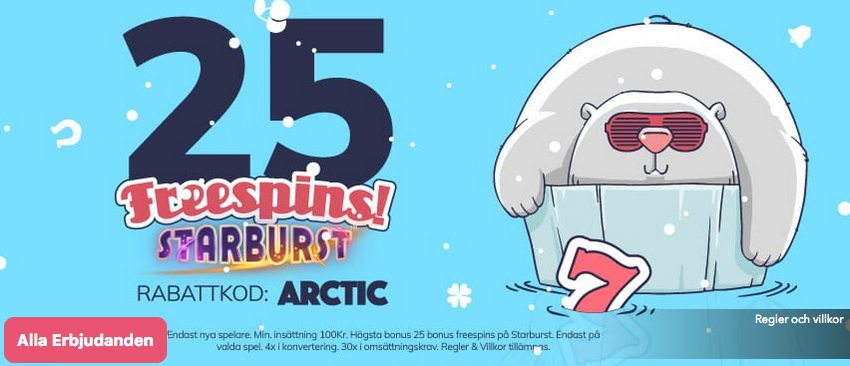 Arctic Spins nätcasino 25 free spins