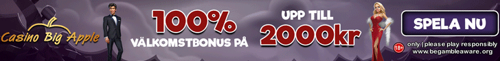 Casino Big Apple bonus - hämta 10 gratis spins och upp till 2 000 kr i bonus