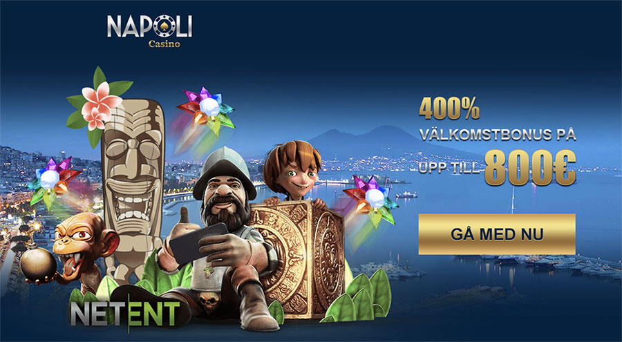 Casino Napoli välkomstbonus - upp till 8 000 kr vid första insättning