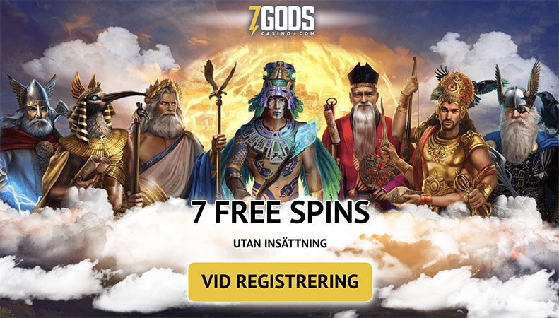 7 Gods casino insättningsfria free spins