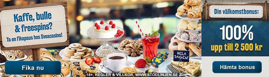 SveaCasino bonus omsättningskrav bonuskod regler uttag